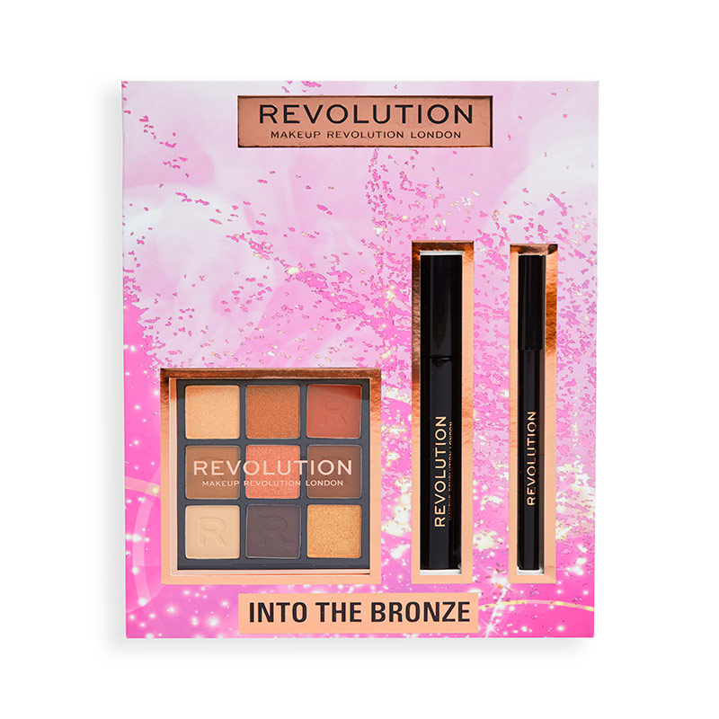Cosmetice și Skincare pentru Față și Corp - Makeup Revolution Into The Bronze - Set machiaj ochi, 3 produse - imagine produs
