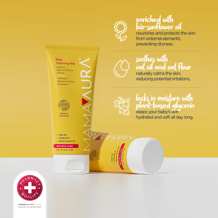 Mamaaura Baby Cleansing Milk - lapte de curățare pentru bebeluși, 200 ml - imagine produs [3]