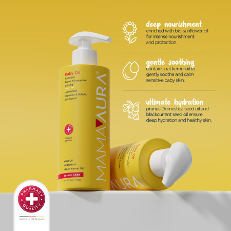 Mamaaura Baby Oil - ulei pentru pielea bebelușului, 200 ml - imagine produs [3]