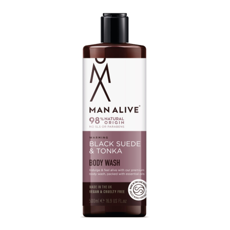 Îngrijire Personală - Man Alive Black Suede & Tonka - Gel de dus, 500 ml | Eterna Beauty