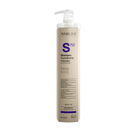 Sampon - Maxiline Professional Trends Sos Neutralizing Indicator  Sampon Pentru Neutralizarea Reziduurilor Chimice 1000 ml - Eterna Beauty