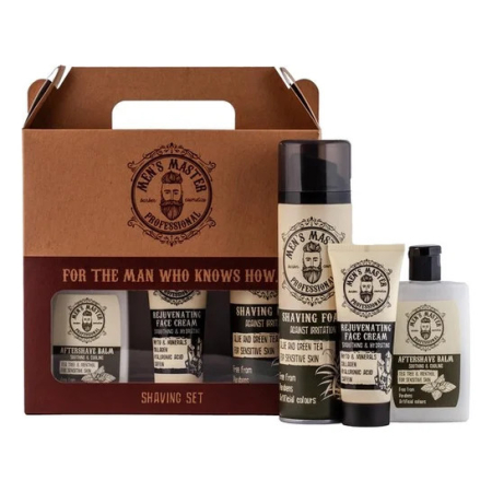 Ras & After Shave - Men's Master Pro - Set cadou cu cremă de fata, spuma de ras, balsam after shave - imagine principală