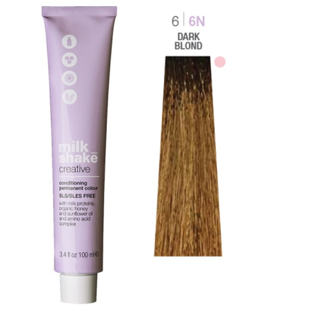 Haircare - produse pentru îngrijirea părului - Milk Shake Creative Permanent Colour 6 / 6N Natural Dark Blonde - Vopsea de păr, 100 ml