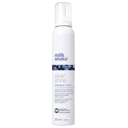 Haircare – produse pentru îngrijirea părului - Milk Shake Silver Shine Whipped Cream Balsam Spuma pentru par gri blond sau alb 200 ml - Eterna Beauty