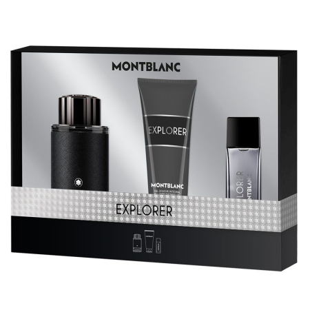 Lemnos - Mont Blanc Explorer Set Cadou Apa de Parfum 100 ml + Apa de Parfum 15 ml + Gel de Dus 100 ml  Barbati | Eterna Beauty