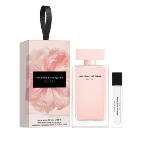 Narciso Rodriguez For Her - Set Cadou (Apa de parfum 100 ml + Pure Musc Apa de parfum 10 ml) Femei - Eterna Beauty