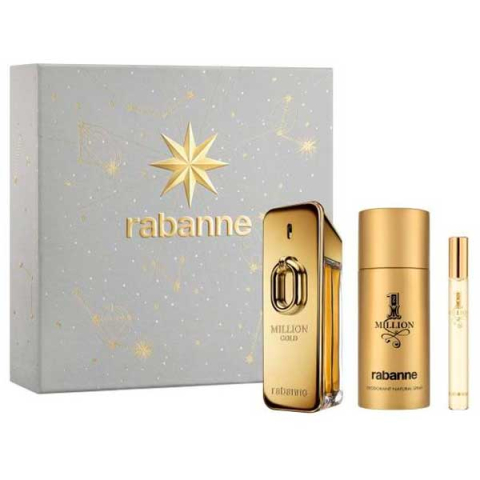 Paco Rabanne Million Gold Intense - Set Cadou (Apa de parfum 100 ml + Deodorant 150 ml + Apa de parfum 10 ml) Barbati - Eterna Beauty