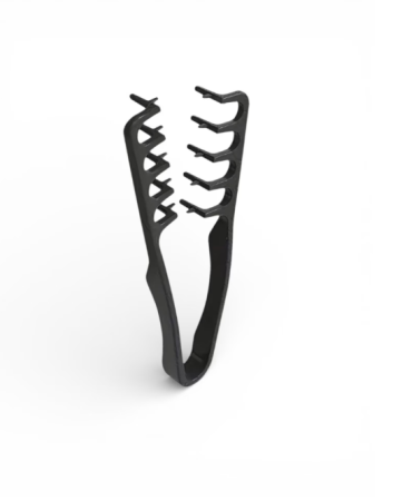 Șampon - Pieptene Fluffy pentru texturare păr, plastic rezistent, design ergonomic - Negru