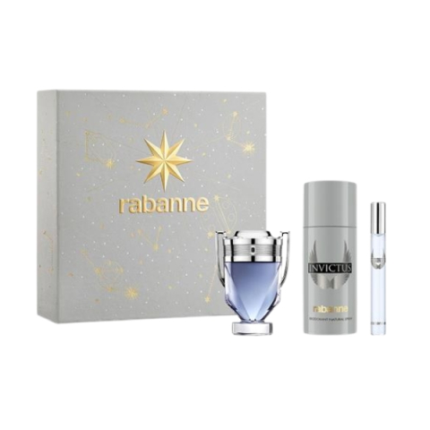 Seturi de Barbati - Rabanne Invictus Set Cadou ( Apa de toaleta 50 ml + Apa de toaleta 10 ml + Deodorant 150 ml ) Barbati - Eterna Beauty