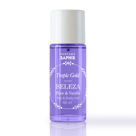 Hair & Body Mist - Saphir Parfums Tropic Gold Beleza - Mist parfumat pentru păr și corp, 100 ml - imagine produs