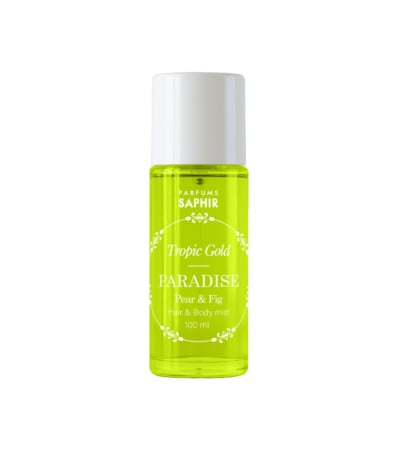 Parfumuri - Saphir Parfums Tropic Gold Paradise - Mist parfumat pentru păr și corp cu pară și smochină, 100 ml