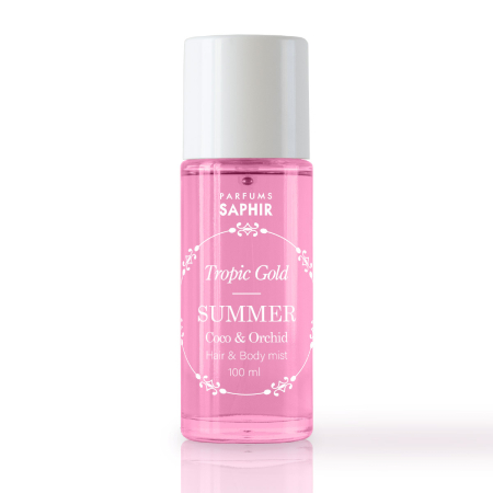 Hair & Body Mist - Saphir Parfums Tropic Gold Summer - Mist parfumat pentru păr și corp, 100 ml - imagine produs