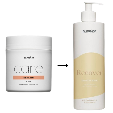 Tratamente și Măști pentru Păr - Subrina Professional Recover Keratin Mask - Mască reparatoare pentru păr deteriorat, 450 ml - imagine principală