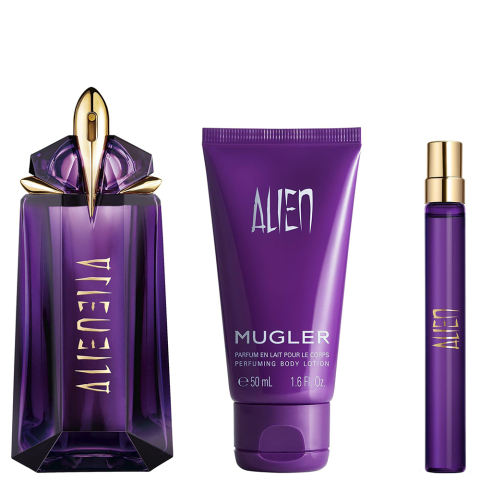 Thierry Mugler Alien Set Cadou (Apa de Parfum 90 ml + Apa de Parfum 10 ml + Lotiune corp 50 ml) Femei - Eterna Beauty [1]
