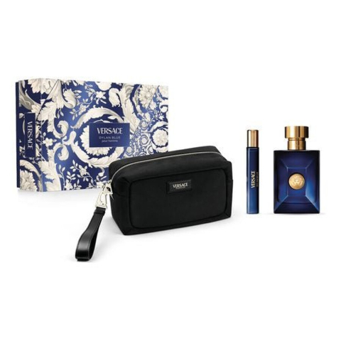 Seturi Cadou - Versace Dylan Blue Set Cadou: Apa de Toaleta 100  ml + Apa de Toaleta 10  ml + Geanta Cosmetice Barbati | Eterna Beauty