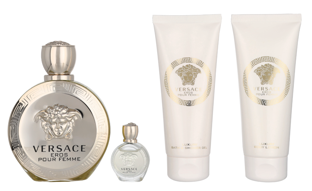 Versace Eros Femme Set Cadou (Apa de Parfum 100 ml + Apa de Parfum 5 ml + Gel de dus 100 ml + Lotiune corp 100 ml) Femei - Eterna Beauty [1]