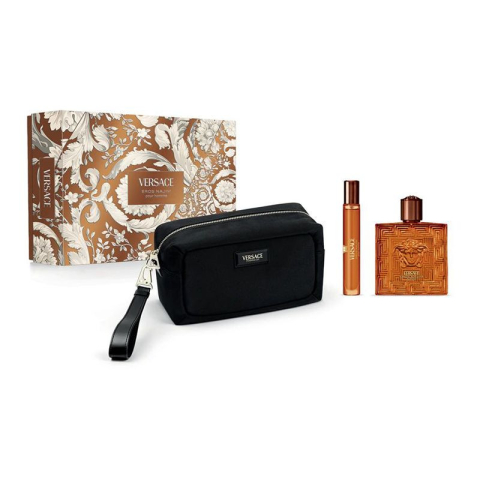 Condimentat - Versace Eros Najim Set Cadou: Apa de Parfum 100 ml + Apa de Parfum 10  ml + Geanta Cosmetice Barbati | Eterna Beauty