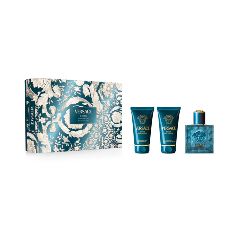 Versace Eros - Set Cadou (Apa de toaleta 50 ml + Balsam dupa ras 50 ml + Gel de dus 50 ml) Barbati - Eterna Beauty
