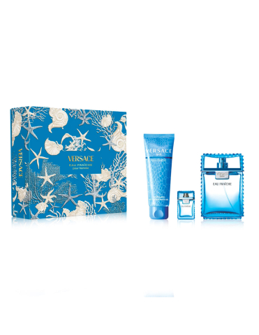Versace Man Fraiche Set Cadou (Apa de Toaleta 100 ml + Apa de Toaleta 5 ml + Gel de dus 150 ml) Barbati - Eterna Beauty