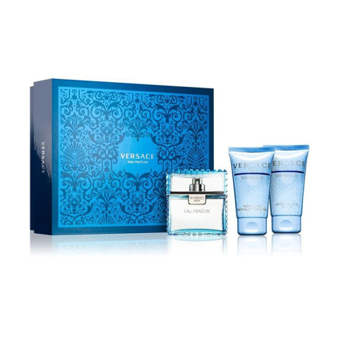 Fresh - Versace Man Fraiche Set Cadou ( Apa de toaleta 50 ml + Gel de dus 50 ml + Balsam dupa ras 50 ml ) Barbati - Eterna Beauty