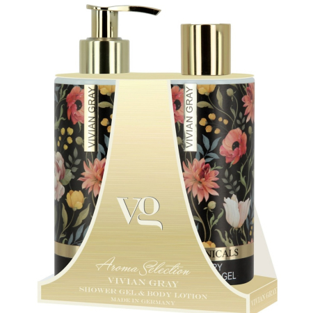 Cosmetice și Skincare pentru Față și Corp - Vivian Gray Botanicals - Set gel de duș și loțiune de corp, 2 x 250 ml - imagine produs