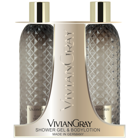 Seturi - Vivian Gray Gemstone Ylang & Vanilla - Set gel de duș + loțiune de corp, 300 + 300 ml - imagine produs