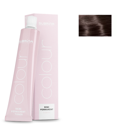 Vopsea de Par Demi-Permanenta - Subrina Professional Toner Colour 5/71  Vopsea de par demipermanenta Castaniu Deschis Cenusiu Castaniu 60ml - Eterna Beauty