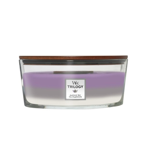 Lumânări parfumate - WoodWick Amethyst Sky Trilogy Candle Lumanare parfumata 453.6 gr - Eterna Beauty