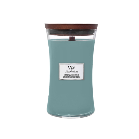 Lumânări parfumate - WoodWick Evergreen Cashmere Candle Lumanare parfumata 609.5 gr Unisex - Eterna Beauty