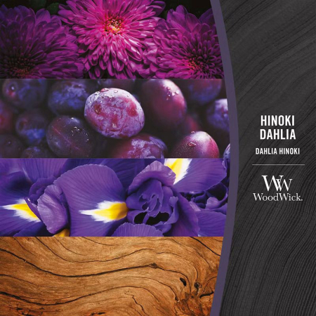 WoodWick Hinoki Dahlia - Lumânare parfumată cu fitil din lemn, 609,5 g [1]