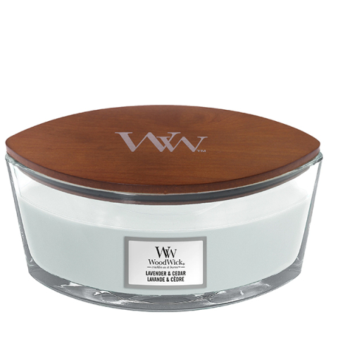 Lumânări parfumate - WoodWick Lavender And Cedar Candle Lumanare parfumata 453.6 gr - Eterna Beauty