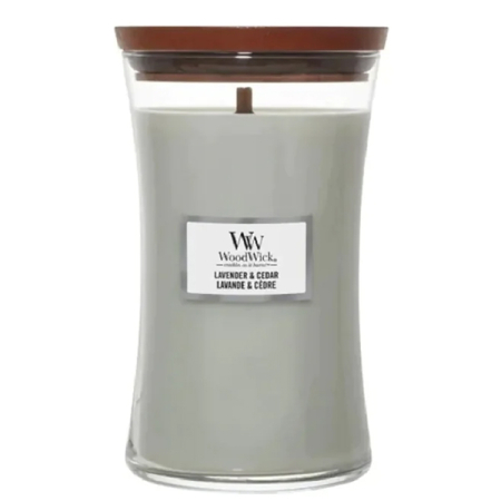 Lumânări parfumate - WoodWick Lavender And Cedar, Lumanare Parfumata, 609.5g