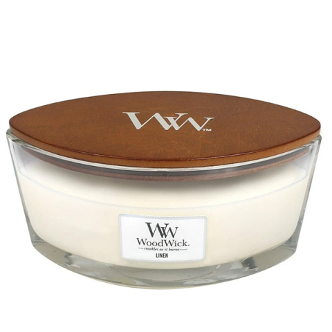 Lumânări parfumate - WoodWick Linen Candle Lumanare parfumata 453.6 gr - Eterna Beauty