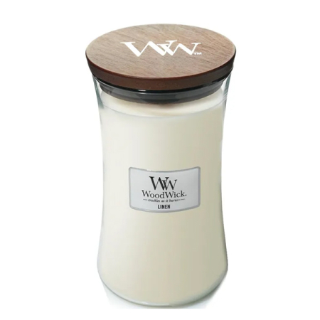 Lumânări parfumate - WoodWick Linen - Lumanare Parfumata, 609.5g