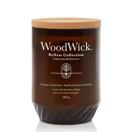 Parfum ambiental - WoodWick Renew Tomato Leaf Basil, Lumanare Parfumata, 368g