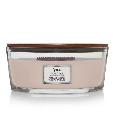 WoodWick Sea Salt Vanilla Candle Lumanare parfumata 453.6 gr - Eterna Beauty