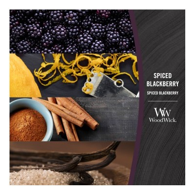 WoodWick Spiced Blackberry - Lumânare parfumată cu fitil din lemn, 609,5 g [1]