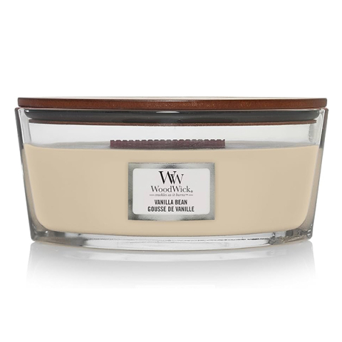 Lumânări parfumate - WoodWick Vanilla Bean Candle Lumanare parfumata 453.6 gr - Eterna Beauty
