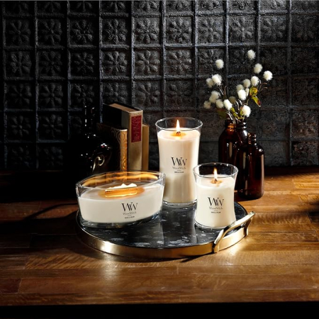 WoodWick Vanilla Bean - Lumânare parfumată cu fitil din lemn, 609,5 g [1]