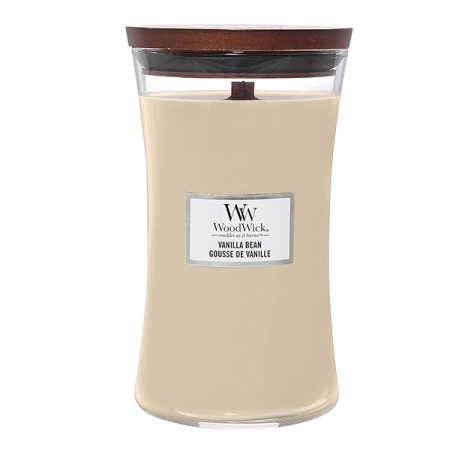 Lumânări parfumate - WoodWick Vanilla Bean - Lumânare parfumată cu fitil din lemn, 609,5 g