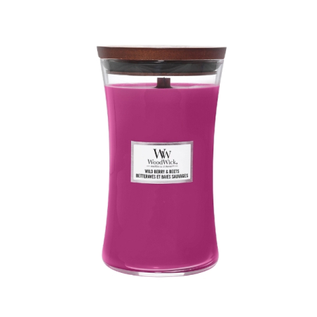 Lumânări parfumate - WoodWick Wild Berry & Beets - Lumânare parfumată cu fitil din lemn, 609,5 g