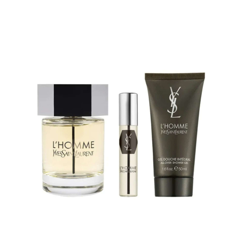 YSL L Homme Set Cadou: Apa de Toaleta 100  ml + Apa de Toaleta 10 ml + Gel de Dus 50 ml Barbati | Eterna Beauty [1]