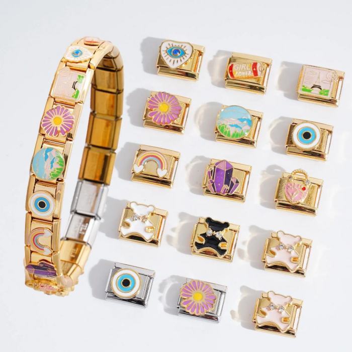 Talisman ursulet roz pentru bratara italiana [2]