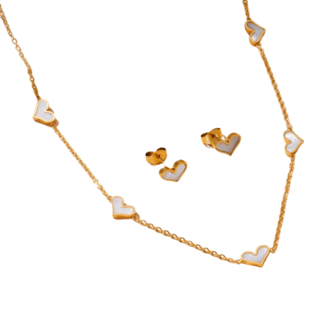 Seturi - Set lantisor+cercei Inimi