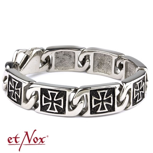 Brățară etNox "Iron Cross" din oțel inoxidabil – Bijuterie gotică elegantă [1]