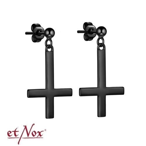 Cercei etNox "Black Cross" din oțel inoxidabil – Bijuterie gotică unisex [1]