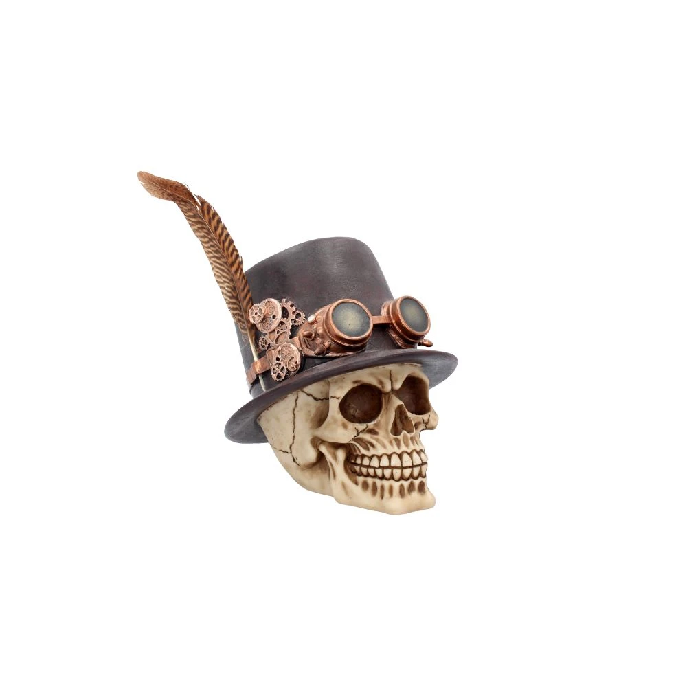 Craniu decorativ steampunk cu pălărie – The Aristocrat [2]