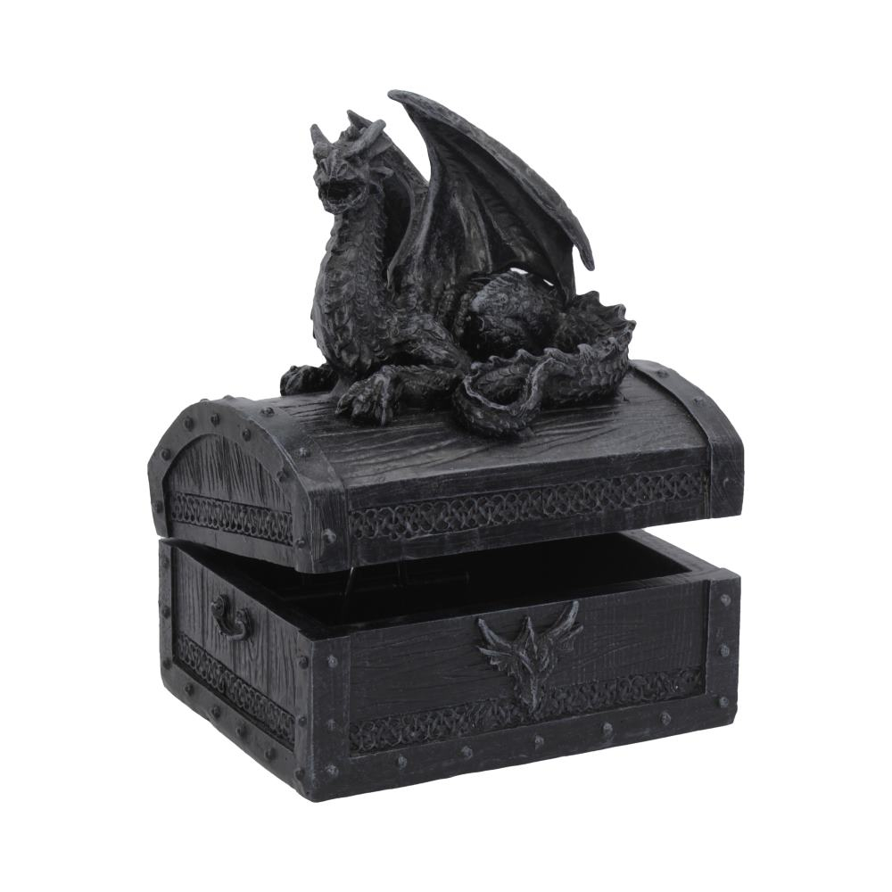 Cutie decorativă Sacred Keeper – Cufăr de comori cu dragon, 14,5 cm [1]
