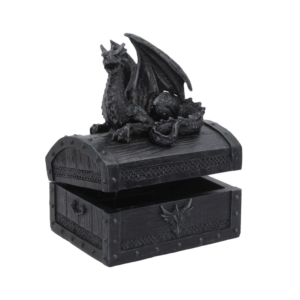 Cutie decorativă Sacred Keeper – Cufăr de comori cu dragon, 14,5 cm [2]