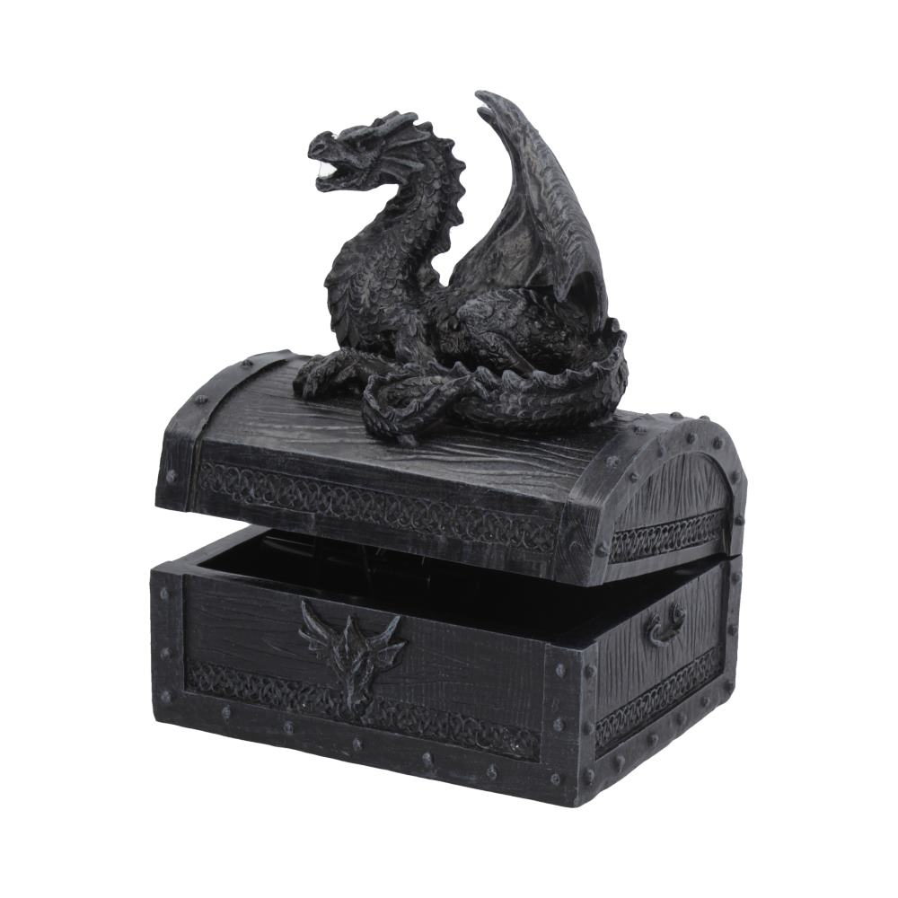 Cutie decorativă Sacred Keeper – Cufăr de comori cu dragon, 14,5 cm [3]